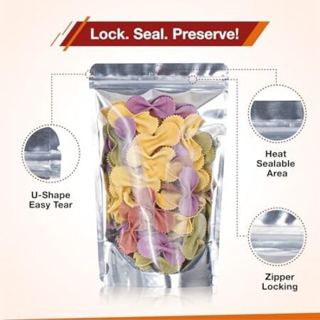 150 Pcs 5x8 Mylar Bags - Clear Front - Image 4